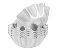 Kichvoe Lot de 6 mini moules à tarte, moules à tarte aux œufs, mini moules à tarte, cupcakes, muffins, biscuits, tartelettes pour la cuisine, moules à brioches, plateau à tarte aux œufs, pochoirs à gâteau