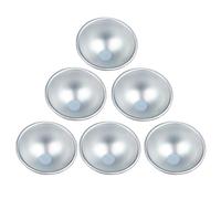 Kichvoe Lot de 6 Moules à Pudding en Alliage D'aluminium Antiadhésifs, Demi-sphères pour Pâtisserie Diy, Moules à Tartelettes et Desserts, Ustensiles de Cuisson pour Gâteaux, Gelée