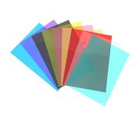 Kichvoe Lot de 9 Pcs de Gels de Couleur en PVC Léger pour Éclairage, Absorption et Filtration de Lumière, pour Scènes et Lumières Extérieures