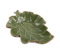 Kichvoe Mangeoire à Eau Céramique en Forme de Feuille pour Insectes Pollinisateurs, Station D'arrosage Extérieure Sécurisée, Décoration Naturelle pour Jardin et Pelouse, 18x13 Cm