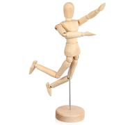 Kichvoe Mannequin de Dessin Articulé en Bois Base Stable, Mini Figure Flexible pour Artistes, Modélisation Humaine et Esquisse Créative