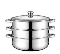 Kichvoe Marmite à Vapeur en Acier Inoxydable à Trois Couches, Cuiseur Vapeur Multi-usage, 30 Cm, Épaisseur Super Épaisse pour Cuisson Facile et Saine