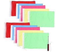 Kichvoe Mât de Drapeau Extérieur Télescopique en Acier Inoxydable Drapeaux pour Formation en Extérieur et Guidage de Jeunes Pionniers Couleur Aléatoire