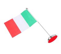 Kichvoe Mini Drapeau de Table Italien en Polyester avec Support, Décoration de Bureau Facile à Installer pour Hôtels et Bureaux, Design Unique Italien Élégant