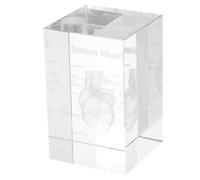 Kichvoe Modèle de Cœur Humain Anatomique en Cristal, Cube Décoratif | Gravure Interne Détaillée, Outil Pédagogique Scientifique, pour Étudiants en Médecine, Bureau et Vitrine