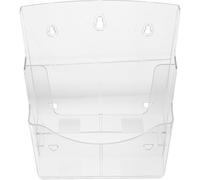 Kichvoe Organiseur de Dossiers Support de Littérature Claire pour Bureau et Boutique Porte-brochures A4 en Acrylique Transparent Multi-étages Rangement Facile Mural