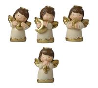Kichvoe Ornements Petits Lot de 4 en Résine Dorée pour Décoration Intérieure et Fête, pour Chambre D'garçon et Filles ou Gâteau D'anniversaire