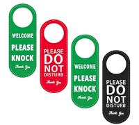 Kichvoe Panneau de Porte D'hôtel Double Face en Cuir, Protection Vie Privée, Pratique à Utiliser, Lot de 2 pour Musées et Toilettes