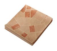Kichvoe Papier Sulfurisé Anti-graisse 25 X 25 Cm, Lot de 100 Feuilles Imprimé Journal, Doublures Alimentaires Multifonctions pour Sandwichs, Hamburgers, Friture à Air et Pâtisserie,