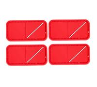 Kichvoe Patch de Groupe Sanguin 4 Pièces en PVC Positif Rouge | Identification Visible, Indique Rapidement le Groupe Sanguin, Usage Randonnée et Urgence, pour Intervenants