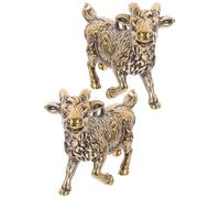 Kichvoe Pendentif Artisanal Porte-clés Décoratif en Laiton Or de Chèvre Lot de 2 Pièces Léger et Compact, Bricolage Voyages