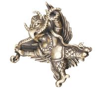 Kichvoe Pendentif Porte-clés en Laiton Vintage, Oiseau Tibétain Doré | Petit Format Portable, Design Compact, Usage Bureau et Trousseau, Finition Antique pour Collègue ou Amoureux
