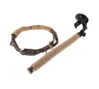 Kichvoe Perchoir à Oiseaux en Bois Multifonction avec Ventouse pour Fenêtre | Baignoire, Installation Facile, Aire de Repos Spacieuse, Bois Plastique Corde de Chanvre, pour Oiseaux et Budgie