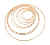 Kichvoe Pièce maîtresse de 9 cerceaux Floraux : Forme de Couronne en Bambou - Anneau Artisanal Circulaire - Cerceau en macramé pour Base de Couronne DIY, Fabrication d'attrape-rêves