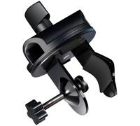 Kichvoe Pince de Microphone en Métal Noir Plaque Rotative 360°, Diamètre 19mm, Design Compact et Ergonomique pour Performances Scéniques et Discours