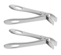 Kichvoe Pinces à Assiettes Résistantes Chaleur Anti-brûlure en Acier Inoxydable Lot de 2 pour Pots et Plateaux, Outil Cuisine Pratique Maison Bar