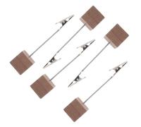 Kichvoe Pinces à Notes en Bois Base Large pour Bureau, Support Pratique Lot de 10 Clips Mémo Créatifs pour Afficher et Ranger Documents et Photos