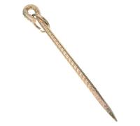 Kichvoe Piquet d'attache Robuste en Fer pour Bétail et Chien, Piquet de Fixation Extérieur Or pour Stabilité en Plein Air et Attache d'animaux sous Tonnelle