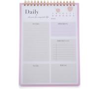 Kichvoe Planificateur Multifonctionnel en Papier Rose pour Gestion du Temps Planification Horaire, Carnet de Notes Pratique pour Travail et Étude