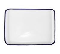 Kichvoe Plaque de Émaillée Blanche Facile à Nettoyer Multifonctionnelle Moule à Gâteaux Antiadhésif et Résistante à Haute Température pour Four Pâtisserie Maison