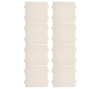 Kichvoe Plaques de Mica Argentées 118x99mm pour Four à Micro-ondes Lot de 8 Pièces de Rechange Solide en Papier Mica et Résine Silicone, Remplacement et Entretien Facile