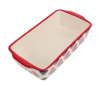 Kichvoe Plat à Four Double Poignée 450ml en Céramique Rectangulaire Résistant aux Rayures et Haute Température pour Servir le Poulet ou Décoration de Table