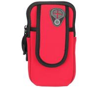 Kichvoe Pochette de Téléphone Portable Rouge Résistante à l'eau Brassard Réglable en Néoprène Élastique et Respirant pour Course et Sport