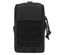 Kichvoe Pochette Étanche Multifonction pour Ceinture, Accès Rapide, Noir | Tissu Oxford, Fermeture Zippée, Anneau Porte-clés, Fixation Gilet ou Paquet à Dos