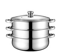 Kichvoe Poêle Induction Acier Inoxydable à 3 Niveaux de Vapeur à Vapeur Cuit à La Vapeur Cuisinière Induction