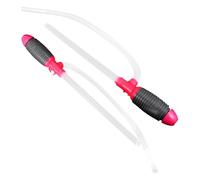 Kichvoe Pompe à Siphon Manuelle Portable Grosse Taille Lot de 2 pour Transfert de Carburant Automobile, Pompe de Transfert D'huile et Eau Résistante, Tuyau D'aspiration Gris pour Vidange