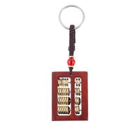 Kichvoe Porte-Clés Boulier en Bois de Santal Pendentif Rectangulaire, Accessoire Décoration Voiture Intérieur, Ornement Suspendu, Présent Original Homme Couleur Aléatoire