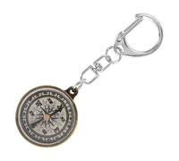 Kichvoe Porte-clés Boussole de Poche en Alliage de Zinc Vintage, Compacte et Précise Crochet, Équipement D'aventure en Plein Air pour Randonnée, Camping et Présent Pratique