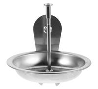 Kichvoe Porte-Fruits et légumes pour Oiseaux : Brochette à légumes en Acier Inoxydable, Outil de Distribution de Nourriture Suspendu - Mangeoire à Fruits avec Bol pour Cage de Perruche - Support