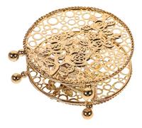 Kichvoe Porte-serviettes Ajouré Vintage en Métal Or, Bord Lisse et Arrondi, Matériau Robuste, pour Restaurant ou Fête, Design Créatif et Élégant