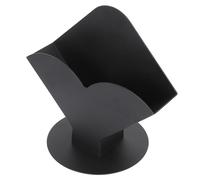 Kichvoe Porte-Serviettes Design Simple et Moderne de Cœur en Acier Inoxydable Noir, Support Décoratif et Fonctionnel pour Serviettes, Adapté pour Maison et Restaurant