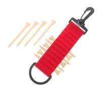Kichvoe Porte-Tees de Golf Suspendu en Plastique et Tissu Rouge Facile à Utiliser Transporter pour Organiser Vos Accessoires de Golf Pendant