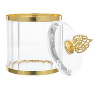 Kichvoe Pot à Bijoux Cristal avec Couvercle Hermétique, Design Portable en Cristal Élégant, pour Rangement de Coton-tiges et Cure-Dents la Maison Voyage
