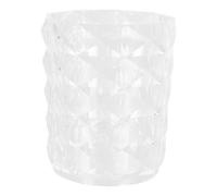 Kichvoe Pot à Pinceaux Maquillage en Ps Blanc Multi-usage 3.94x3.15x3.15in pour Rangement de Cotons-tiges et Accessoires de Beauté