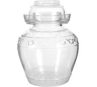 Kichvoe Pot De Fermentations En Verre Pot De Traditionnel De Kombucha À Large Bouche Avec Joint D'eau Boîte De Stockage D'étanchéité Pour Cornichons Choucroute Kimchi