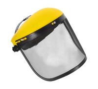 Kichvoe Protection Faciale de Jardinage en Maille Métallique Jaune, Compatible avec Tondeuse à Gazon, Résistante aux Impacts et aux Éclaboussures, pour Jardinage