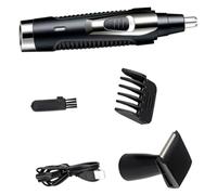 Kichvoe Rasoir de Nez pour Hommes Rechargeable Acier Inoxydable Tondeuse Multifonction Accessoires de Nettoyage et Huile D'entretien pour Usage Quotidien