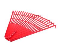 Kichvoe Râteau de Jardin en Plastique Rouge 21 Dents pour Ratisser Les Feuilles Mortes, Ramassage des Mauvaises Herbes et Entretien Pelouse, Outil Léger et Robuste pour Jardinage