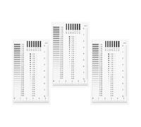 Kichvoe Règle de Détection de Largeur de Fissure Plastique Lot de 3, Outil de Mesure Haute Précision pour Défauts de Surface, Jauge Compacte Portable pour Inspection Industrielle