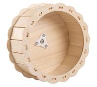 Kichvoe Roue d'exercice 13 CM en Bois Naturel Silencieuse pour Hamster Domestique pour Activité Nocturne Petits Animaux
