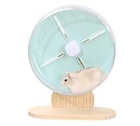 Kichvoe Roue Silencieuse pour Hamster et Golden Silk Bear, Roue d'exercice Compacte en Abs et Bois, pour Cage et Sports des Petits Animaux