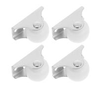 Kichvoe Roulettes Fixes Solution Mobile en Pp et Acier Inoxydable 4pcs pour Meubles D'armoire Blanches Glissement Fluide pour Tiroirs pour Rangement à Domicile