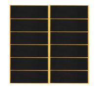 Kichvoe Ruban Antidérapant Accessoires Grip en Mousse en Mousse Noire pour Fingerboard 12 Pièces, Autocollants Faciles à Coller pour Planche à Doigts