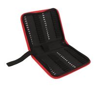 Kichvoe Sacoche pour Mèches de Perceuse en Tissu Oxford Noir Poignée, Rangement Pratique pour 55 Embouts de 75 Mm, pour Bricolage et Artisans
