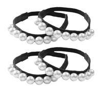 Kichvoe Sangles Élastiques pour Chaussures à Talons Hauts Perles Fausses, 2 Paires, Fonction Anti-chute, Confort pour Occasions Professionnelles et Soirées