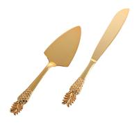 Kichvoe Set de Couteau et Spatule en Alliage de Zinc pour Découpe de Gâteau et Pizza, Élégant et Délicat, pour Fête de Mariage ou Rassemblement
